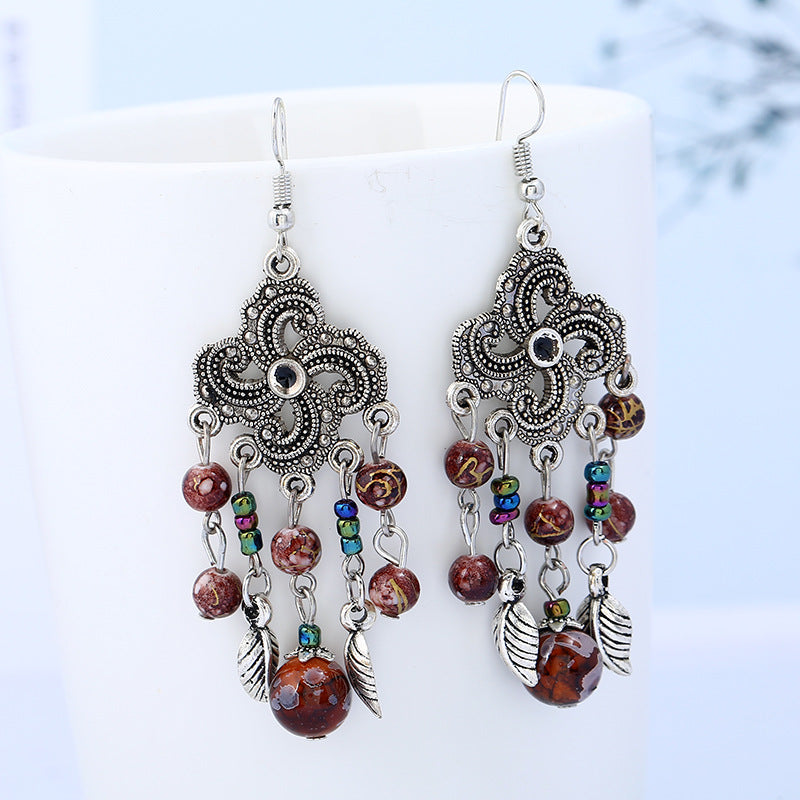 Wholesale Western Tassel Vintage Earrings